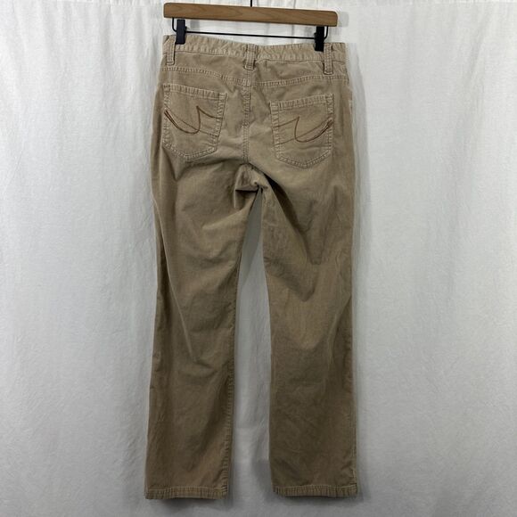 Izod Tan Corduroy Cord Pants Womens Size 8 Stretch Academia Fall Neutral Y2K - Picture 2 of 11